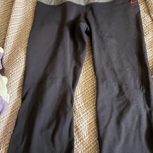 Nike Black and Gray Leggings